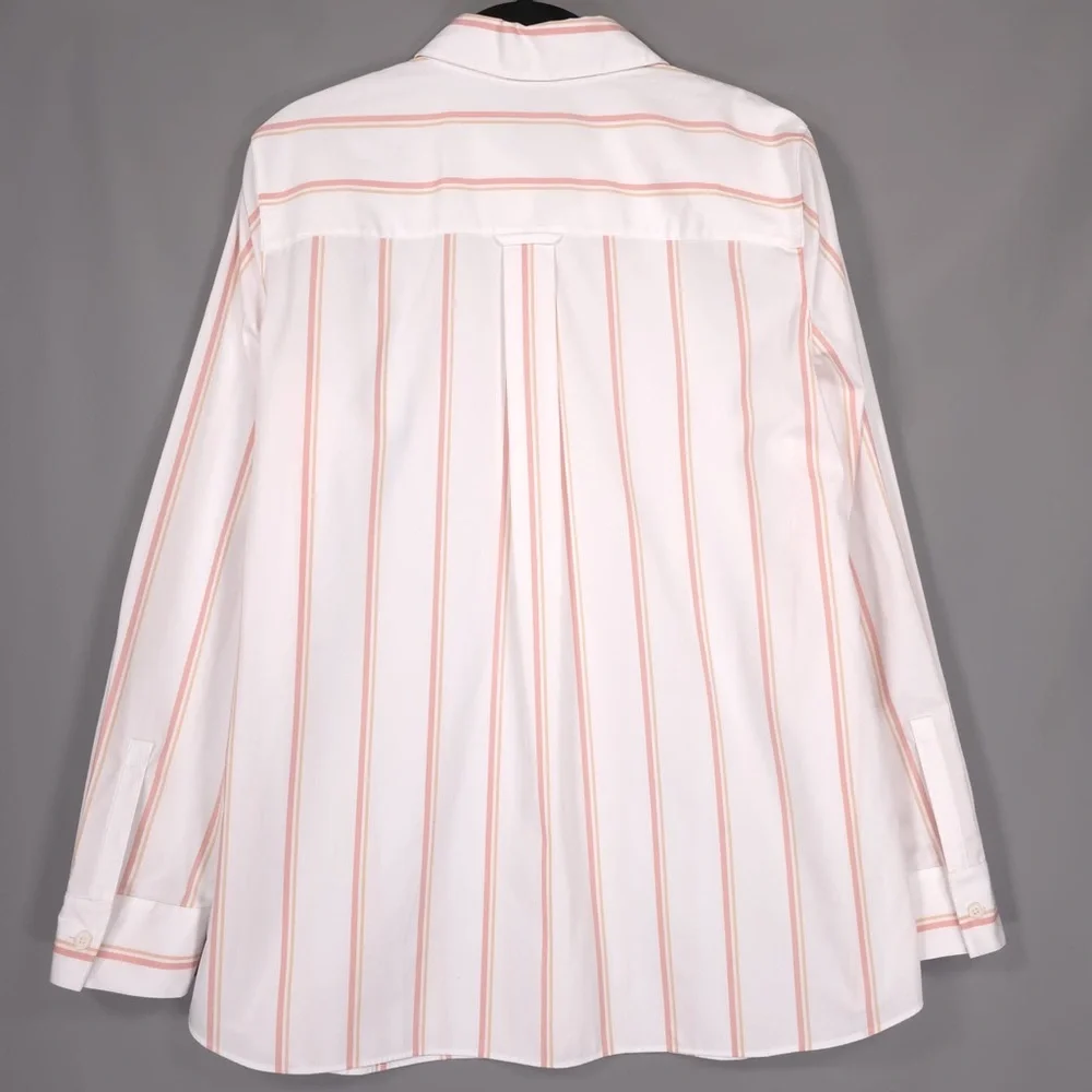 LAFAYETTE 148 NEW YORK Women’s Velma LS Skylark Striped Button-Front‎ MEDIUM - Picture 6 of 11